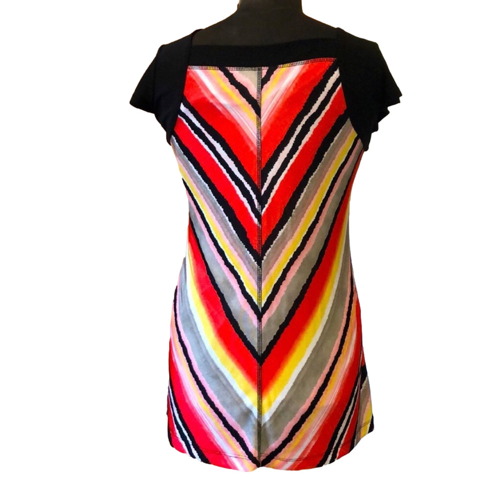 Long Colorful Striped Top, Size Large - Picture 6 of 9